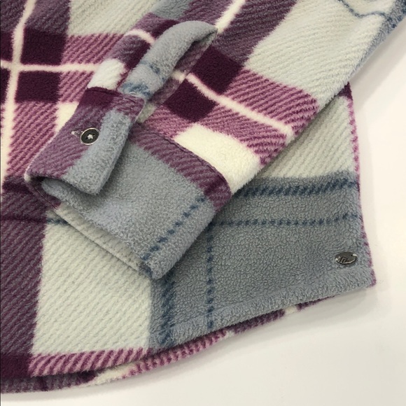 Ripzone Women’s Plaid Shacket – Small – Off-White/Purple/Grey - Picture 14 of 16